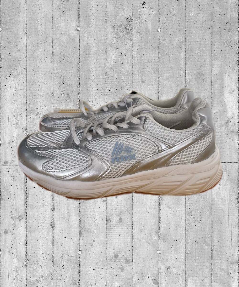 RBX Athletic Running Shoes, Women's Size 7, White and Silver
